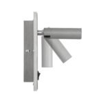 GLOBOSTAR® LADY-O 61365 Μοντέρνο Φωτιστικό Τοίχου - Απλίκα Ξενοδοχείου Reading Light με Φορτιστή USB 3A LED 10W 1000lm 36° & 360° AC 220-240V IP20 Φυσικό Λευκό 4500K - Bridgelux COB Chip & TÜV SÜD Driver - Γκρι Ματ - Μ10.5 x Π10 x Υ18.5cm - 3 Χρόνια Εγγύηση - Image 3