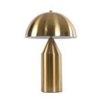 GLOBOSTAR® URANUS-S 61451 Μοντέρνο Επιτραπέζιο Φωτιστικό Πορτατίφ με Ντουί 2 x E27 AC 220-240V IP20 - Χρυσό - Μ25 x Π25 x Υ39cm - Image 2