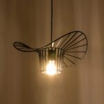 GLOBOSTAR® LUMINOVA 61462 Μοντέρνο Κρεμαστό Φωτιστικό Οροφής με Ντουί 1 x E27 AC 220-240V IP20 - Μαύρο - Μ40 x Π40 x Υ20cm - Image 3