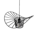 GLOBOSTAR® LUMINOVA 61462 Μοντέρνο Κρεμαστό Φωτιστικό Οροφής με Ντουί 1 x E27 AC 220-240V IP20 - Μαύρο - Μ40 x Π40 x Υ20cm - Image 7