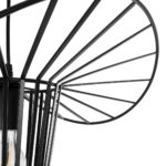 GLOBOSTAR® LUMINOVA 61462 Μοντέρνο Κρεμαστό Φωτιστικό Οροφής με Ντουί 1 x E27 AC 220-240V IP20 - Μαύρο - Μ40 x Π40 x Υ20cm - Image 8