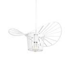 GLOBOSTAR® LUMINOVA 61463 Μοντέρνο Κρεμαστό Φωτιστικό Οροφής με Ντουί 1 x E27 AC 220-240V IP20 - Λευκό - Μ40 x Π40 x Υ20cm