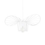 GLOBOSTAR® LUMINOVA 61463 Μοντέρνο Κρεμαστό Φωτιστικό Οροφής με Ντουί 1 x E27 AC 220-240V IP20 - Λευκό - Μ40 x Π40 x Υ20cm - Image 5