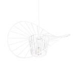 GLOBOSTAR® LUMINOVA 61463 Μοντέρνο Κρεμαστό Φωτιστικό Οροφής με Ντουί 1 x E27 AC 220-240V IP20 - Λευκό - Μ40 x Π40 x Υ20cm - Image 7