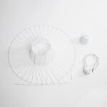 GLOBOSTAR® LUMINOVA 61465 Μοντέρνο Κρεμαστό Φωτιστικό Οροφής με Ντουί 1 x E27 AC 220-240V IP20 - Λευκό - Μ60 x Π60 x Υ25cm - Image 10