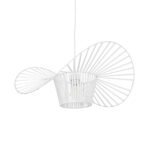 GLOBOSTAR® LUMINOVA 61465 Μοντέρνο Κρεμαστό Φωτιστικό Οροφής με Ντουί 1 x E27 AC 220-240V IP20 - Λευκό - Μ60 x Π60 x Υ25cm