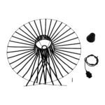 GLOBOSTAR® LUMINOVA 61466 Μοντέρνο Κρεμαστό Φωτιστικό Οροφής με Ντουί 1 x E27 AC 220-240V IP20 - Μαύρο - Μ80 x Π80 x Υ30cm - Image 10