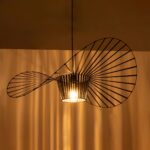 GLOBOSTAR® LUMINOVA 61466 Μοντέρνο Κρεμαστό Φωτιστικό Οροφής με Ντουί 1 x E27 AC 220-240V IP20 - Μαύρο - Μ80 x Π80 x Υ30cm - Image 3