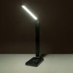 GLOBOSTAR® TEBLA 60482 Μοντέρνο Επιτραπέζιο Φωτιστικό Γραφείου με Ασύρματη Φόρτιση 5W 1A LED 5W 500lm 120° AC 220-240V IP20 Ρυθμιζόμενο Λευκό CCT με Αφή 2700K/4500K/6000K Dimmable - Bridgelux SMD Chip - Μαύρο - Μ11 x Π31 x Υ52cm - 2 Χρόνια Εγγύηση - Image 13