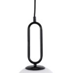 GLOBOSTAR® BELLISSIMO 61489 Μοντέρνο Κρεμαστό Φωτιστικό Οροφής με Ντουί 1 x E27 AC 220-240V IP20 - Λευκό & Μαύρο - Μ20 x Π20 x Υ42cm - Image 6