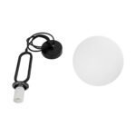 GLOBOSTAR® BELLISSIMO 61489 Μοντέρνο Κρεμαστό Φωτιστικό Οροφής με Ντουί 1 x E27 AC 220-240V IP20 - Λευκό & Μαύρο - Μ20 x Π20 x Υ42cm - Image 8