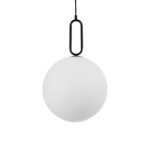 GLOBOSTAR® BELLISSIMO 61490 Μοντέρνο Κρεμαστό Φωτιστικό Οροφής με Ντουί 1 x E27 AC 220-240V IP20 - Λευκό & Μαύρο - Μ30 x Π30 x Υ52cm - Image 4