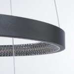 GLOBOSTAR® DIAMOND TRIO 61523 Μοντέρνο Κρεμαστό Φωτιστικό Οροφής LED 100W 11200lm 360° AC 220-240V IP20 Ρυθμιζόμενο Λευκό CCT με Χειριστήριο από 2700K έως 6000K Dimmable - Lumileds SMD Chip - Μαύρο Ματ - Μ90 x Π90 x Υ90cm - 3 Χρόνια Εγγύηση - Image 7