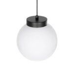 GLOBOSTAR® AGROS 61591 Μοντέρνο Κρεμαστό Φωτιστικό Οροφής με Ντουί 1 x E27 AC 220-240V IP65 - Λευκό & Μάυρο - Μ20 x Π20 x Υ22cm - Image 7