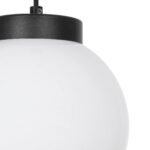 GLOBOSTAR® AGROS 61591 Μοντέρνο Κρεμαστό Φωτιστικό Οροφής με Ντουί 1 x E27 AC 220-240V IP65 - Λευκό & Μάυρο - Μ20 x Π20 x Υ22cm - Image 8