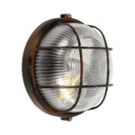 GLOBOSTAR® BOATLIGHT 61623 Vintage Φωτιστικό Καραβοχελώνα Τοίχου & Οροφής με Ντουί 1 x E27 AC 220-240V Αδιάβροχο IP65 - Χάλκινο Παλαιωμένο Εφέ Σκουριάς Ματ - Μ17.5 x Π17.5 x Υ9cm - Image 3