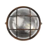 GLOBOSTAR® BOATLIGHT 61623 Vintage Φωτιστικό Καραβοχελώνα Τοίχου & Οροφής με Ντουί 1 x E27 AC 220-240V Αδιάβροχο IP65 - Χάλκινο Παλαιωμένο Εφέ Σκουριάς Ματ - Μ17.5 x Π17.5 x Υ9cm - Image 4