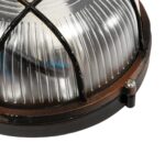 GLOBOSTAR® BOATLIGHT 61623 Vintage Φωτιστικό Καραβοχελώνα Τοίχου & Οροφής με Ντουί 1 x E27 AC 220-240V Αδιάβροχο IP65 - Χάλκινο Παλαιωμένο Εφέ Σκουριάς Ματ - Μ17.5 x Π17.5 x Υ9cm - Image 7