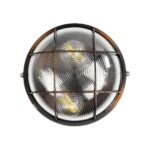 GLOBOSTAR® BOATLIGHT 61624 Vintage Φωτιστικό Καραβοχελώνα Τοίχου & Οροφής με Ντουί 2 x E27 AC 220-240V Αδιάβροχο IP65 - Χάλκινο Παλαιωμένο Εφέ Σκουριάς Ματ - Μ24 x Π24 x Υ11cm - Image 4