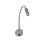 GLOBOSTAR® GOOSE 61689 Μοντέρνο Φωτιστικό Τοίχου - Απλίκα Ξενοδοχείου Reading Light LED 3W 300lm 36° AC 220-240V IP20 Θερμό Λευκό 2700K - CREE XPE Chip & TÜV SÜD Driver - Γκρι Ανθρακί Ματ - Μ6.5 x Π15 x Υ24.5cm - 3 Χρόνια Εγγύηση