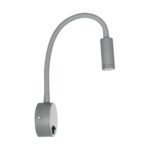GLOBOSTAR® GOOSE 61689 Μοντέρνο Φωτιστικό Τοίχου - Απλίκα Ξενοδοχείου Reading Light LED 3W 300lm 36° AC 220-240V IP20 Θερμό Λευκό 2700K - CREE XPE Chip & TÜV SÜD Driver - Γκρι Ανθρακί Ματ - Μ6.5 x Π15 x Υ24.5cm - 3 Χρόνια Εγγύηση - Image 4