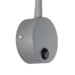 GLOBOSTAR® GOOSE 61689 Μοντέρνο Φωτιστικό Τοίχου - Απλίκα Ξενοδοχείου Reading Light LED 3W 300lm 36° AC 220-240V IP20 Θερμό Λευκό 2700K - CREE XPE Chip & TÜV SÜD Driver - Γκρι Ανθρακί Ματ - Μ6.5 x Π15 x Υ24.5cm - 3 Χρόνια Εγγύηση - Image 6