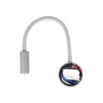 GLOBOSTAR® GOOSE 61689 Μοντέρνο Φωτιστικό Τοίχου - Απλίκα Ξενοδοχείου Reading Light LED 3W 300lm 36° AC 220-240V IP20 Θερμό Λευκό 2700K - CREE XPE Chip & TÜV SÜD Driver - Γκρι Ανθρακί Ματ - Μ6.5 x Π15 x Υ24.5cm - 3 Χρόνια Εγγύηση - Image 7