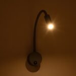 GLOBOSTAR® GOOSE 61689 Μοντέρνο Φωτιστικό Τοίχου - Απλίκα Ξενοδοχείου Reading Light LED 3W 300lm 36° AC 220-240V IP20 Θερμό Λευκό 2700K - CREE XPE Chip & TÜV SÜD Driver - Γκρι Ανθρακί Ματ - Μ6.5 x Π15 x Υ24.5cm - 3 Χρόνια Εγγύηση - Image 8