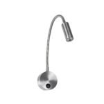 GLOBOSTAR® GOOSE 61691 Μοντέρνο Φωτιστικό Τοίχου - Απλίκα Ξενοδοχείου Reading Light LED 3W 300lm 36° AC 220-240V IP20 Θερμό Λευκό 2700K - CREE XPE Chip & TÜV SÜD Driver - Νίκελ Βούρτσας - Μ6.5 x Π15 x Υ24.5cm - 3 Χρόνια Εγγύηση