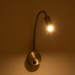 GLOBOSTAR® GOOSE 61691 Μοντέρνο Φωτιστικό Τοίχου - Απλίκα Ξενοδοχείου Reading Light LED 3W 300lm 36° AC 220-240V IP20 Θερμό Λευκό 2700K - CREE XPE Chip & TÜV SÜD Driver - Νίκελ Βούρτσας - Μ6.5 x Π15 x Υ24.5cm - 3 Χρόνια Εγγύηση - Image 8