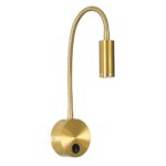 GLOBOSTAR® GOOSE 61692 Μοντέρνο Φωτιστικό Τοίχου - Απλίκα Ξενοδοχείου Reading Light LED 3W 300lm 36° AC 220-240V IP20 Θερμό Λευκό 2700K - CREE XPE Chip & TÜV SÜD Driver - Χρυσό Βούρτσας - Μ6.5 x Π15 xΥ24.5cm - 3 Χρόνια Εγγύηση - Image 3