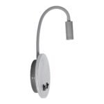GLOBOSTAR® GOOSE 61694 Μοντέρνο Φωτιστικό Τοίχου - Απλίκα Ξενοδοχείου Reading Light με Φορτιστή USB 3A LED 6W 600lm 36° & 360° AC 220-240V IP20 Θερμό Λευκό 2700K - CREE XPE & Lumileds SMD Chip - Γκρι Ανθρακί Ματ - Μ15.5 x Π15 x Υ30.5cm - 3 Χρόνια Εγγύηση - Image 4