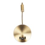 GLOBOSTAR® GOOSE 61697 Μοντέρνο Φωτιστικό Τοίχου - Απλίκα Ξενοδοχείου Reading Light με Φορτιστή USB 3A LED 6W 600lm 36° & 360° AC 220-240V IP20 Θερμό Λευκό 2700K - CREE XPE & Lumileds SMD Chip - Χρυσό Βούρτσας - Μ15.5 x Π15 x Υ30.5cm - 3 Χρόνια Εγγύηση - Image 3