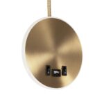 GLOBOSTAR® GOOSE 61697 Μοντέρνο Φωτιστικό Τοίχου - Απλίκα Ξενοδοχείου Reading Light με Φορτιστή USB 3A LED 6W 600lm 36° & 360° AC 220-240V IP20 Θερμό Λευκό 2700K - CREE XPE & Lumileds SMD Chip - Χρυσό Βούρτσας - Μ15.5 x Π15 x Υ30.5cm - 3 Χρόνια Εγγύηση - Image 6