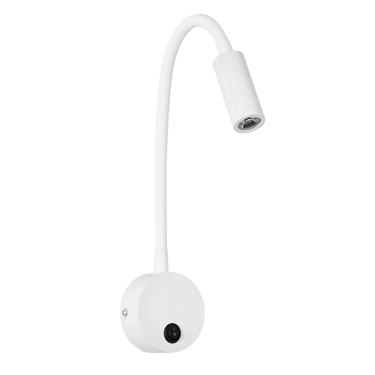 61888_1 GLOBOSTAR® GOOSE 61688 Μοντέρνο Φωτιστικό Τοίχου - Απλίκα Ξενοδοχείου Reading Light LED 3W 300lm 36° AC 220-240V IP20 Θερμό Λευκό 2700K - CREE XPE Chip & TÜV SÜD Driver - Λευκό Ματ - Μ6.5 x Π15 x Υ24.5cm - 3 Χρόνια Εγγύηση - Image 1