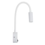 GLOBOSTAR® GOOSE 61688 Μοντέρνο Φωτιστικό Τοίχου - Απλίκα Ξενοδοχείου Reading Light LED 3W 300lm 36° AC 220-240V IP20 Θερμό Λευκό 2700K - CREE XPE Chip & TÜV SÜD Driver - Λευκό Ματ - Μ6.5 x Π15 x Υ24.5cm - 3 Χρόνια Εγγύηση - Image 5