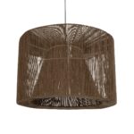 GLOBOSTAR® ZYLINDER 205-0023 Boho Κρεμαστό Φωτιστικό Οροφής με Ντουί 1 x E27 AC 220-240V IP20 - Καφέ - M80 x Π80 x Υ51cm - Image 2