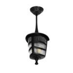 GLOBOSTAR® ZARDIN 203-0204 Vintage Φωτιστικό Οροφής με Ντουί 1 x E27 AC 220-240V IP44 - Μαύρο - Μ17 x Π17 x Υ22cm - Image 2