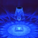 GLOBOSTAR® CRYSTAL 62042 Μοντέρνο Επιτραπέζιο Φωτιστικό Πορτατίφ LED 1W 100lm 360° DC 5V USB-C με Επαναφορτιζόμενη Μπαταρία Li-ion 3.7V 1600mAh IP44 Πολύχρωμο RGBW με Χειριστήριο Dimmable - Sanan SMD Chip - Διάφανο - Μ11.5 x Π11.5 x Υ25.5cm - 3 Χρόνια Εγγύηση - Image 12