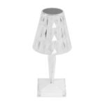 GLOBOSTAR® CRYSTAL 62042 Μοντέρνο Επιτραπέζιο Φωτιστικό Πορτατίφ LED 1W 100lm 360° DC 5V USB-C με Επαναφορτιζόμενη Μπαταρία Li-ion 3.7V 1600mAh IP44 Πολύχρωμο RGBW με Χειριστήριο Dimmable - Sanan SMD Chip - Διάφανο - Μ11.5 x Π11.5 x Υ25.5cm - 3 Χρόνια Εγγύηση - Image 2