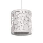 GLOBOSTAR® PETAL 203-0065 Μοντέρνο Κρεμαστό Φωτιστικό Οροφής με Ντουί 1 x E27 AC 220-240V IP20 - Λευκό - Μ23 x Π23 x Υ30cm - Image 2