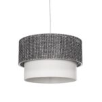 GLOBOSTAR® SISSIE 203-0139 Μοντέρνο Κρεμαστό Φωτιστικό Οροφής με Ντουί 1 x E27 AC 220-240V IP20 - Μαύρο & Λευκό - Μ30 x Π30 x Υ23cm - Image 2