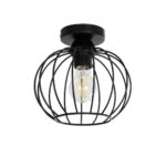 GLOBOSTAR® BITUIN 201-0116 Μοντέρνο Φωτιστικό Οροφής με Ντουί 1 x E27 AC 220-240V IP20 - Μαύρο - Μ21 x Π21 x Υ18cm - Image 2