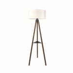 GLOBOSTAR® SHELF 204-0129 Μοντέρνο Επιδαπέδιο Φωτιστικό με Ντουί 1 x E27 AC 220-240V IP20 - Καφέ & Μπεζ - Μ38 x Π38 x Υ135cm - Image 2