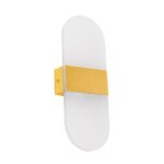 GLOBOSTAR® RARE 61338 Μοντέρνο Φωτιστικό Τοίχου - Απλίκα LED 5W 600lm 180° AC 220-240V IP20 Ρυθμιζόμενο Λευκό CCT με On/Off 2700K/4500K/6000K - Lumileds SMD Chip - Χρυσό Βούρτσας - Μ10 x Π5 x Υ27.5cm - 3 Χρόνια Εγγύηση - Image 2