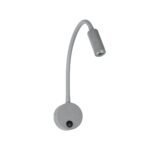 GLOBOSTAR® GOOSE 61689 Μοντέρνο Φωτιστικό Τοίχου - Απλίκα Ξενοδοχείου Reading Light LED 3W 300lm 36° AC 220-240V IP20 Θερμό Λευκό 2700K - CREE XPE Chip & TÜV SÜD Driver - Γκρι Ανθρακί Ματ - Μ6.5 x Π15 x Υ24.5cm - 3 Χρόνια Εγγύηση - Image 2