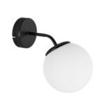 GLOBOSTAR® DALPH 203-0034 Vintage Φωτιστικό Τοίχου - Απλίκα με Ντουί 1 x E27 AC 220-240V IP20 - Μαύρο & Λευκό - M15 x Π25 x Υ22cm - Image 2