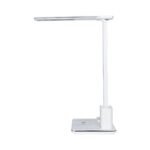 GLOBOSTAR® ZENTIME 76554 Μοντέρνο Επιτραπέζιο Φωτιστικό Γραφείου με Ασύρματη Φόρτιση 15W 3A & Ψηφιακό Ρολόι LED 3.5W 350lm 120° DC 5V με USB-C IP20 Ρυθμιζόμενο Λευκό CCT με Αφή 2700K/4500K/6000K Dimmable - Sanan SMD Chip - Μαύρο - Μ19.5 x Π14.5 x Υ38.8cm - 2 Χρόνια Εγγύηση - Image 2