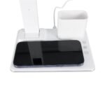 GLOBOSTAR® ZENTIME 76554 Μοντέρνο Επιτραπέζιο Φωτιστικό Γραφείου με Ασύρματη Φόρτιση 15W 3A & Ψηφιακό Ρολόι LED 3.5W 350lm 120° DC 5V με USB-C IP20 Ρυθμιζόμενο Λευκό CCT με Αφή 2700K/4500K/6000K Dimmable - Sanan SMD Chip - Μαύρο - Μ19.5 x Π14.5 x Υ38.8cm - 2 Χρόνια Εγγύηση - Image 7