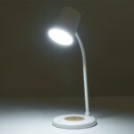 GLOBOSTAR® LUCORA 76555 Μοντέρνο Επιτραπέζιο Φωτιστικό Γραφείου με Ασύρματη Φόρτιση 10W 2A & 4W Bluetooth Ηχείο LED 3W 300lm 120° DC 5V με USB-C IP20 Ρυθμιζόμενο Λευκό CCT με Αφή 2700K/4500K/6000K Dimmable - Sanan SMD Chip - Λευκό - Μ12 x Π12 x Υ32cm - 2 Χρόνια Εγγύηση - Image 11